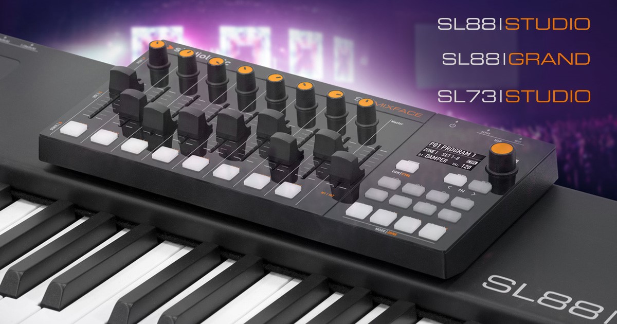 I Controllers della serie SL di Studiologic: SL88 Grand, SL88 Studio, SL73 Studio, Sl Mixface